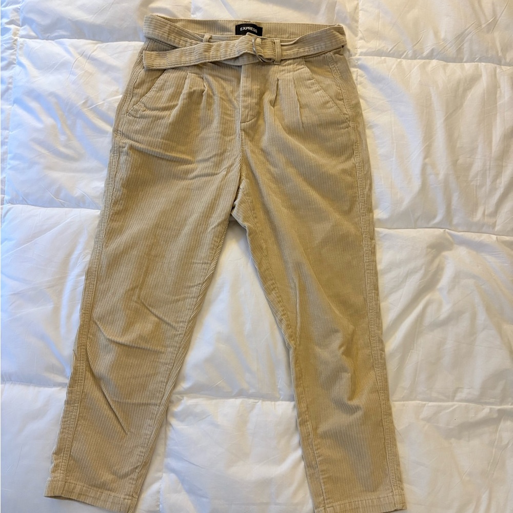 Express Beige Corduroy Pants